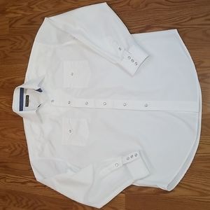 Vintage white western Stetson dress shirt with pearl snaps lg‎